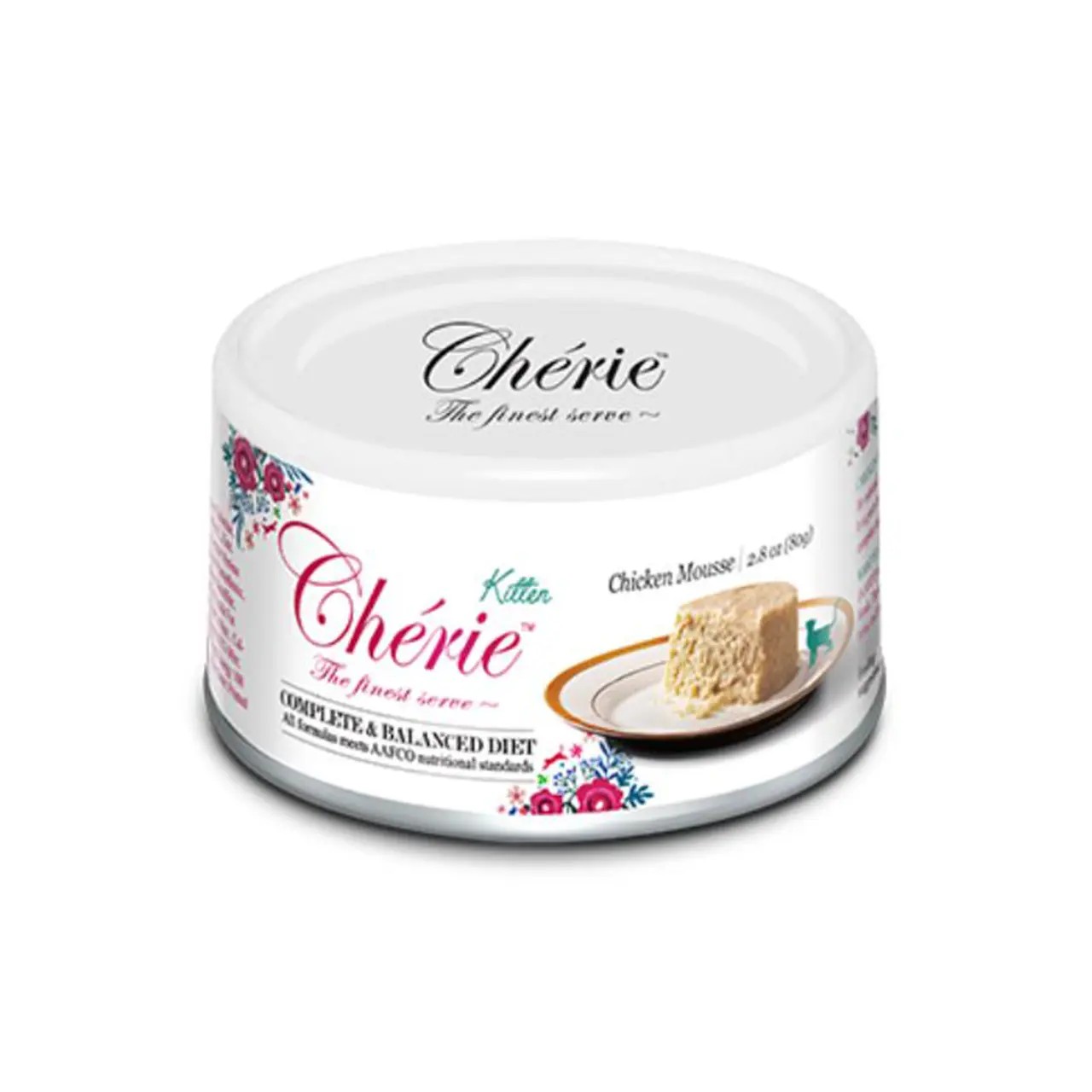 Вологий корм Cherie Complete & Balanced Chicken Mousse Kitten для кошенят з куркою 80 г Вологий корм Cherie Complete & Balanced Chicken Mousse Kitten для кошенят з куркою 80 г