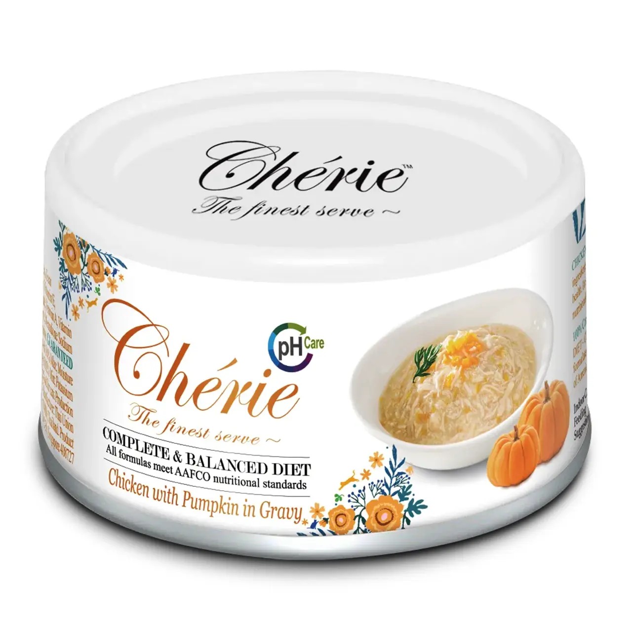 Вологий корм Cherie Complete & Balanced зі шматочками курки та гарбуза в cоусі 80 г Вологий корм Cherie Complete & Balanced зі шматочками курки та гарбуза в cоусі 80 г
