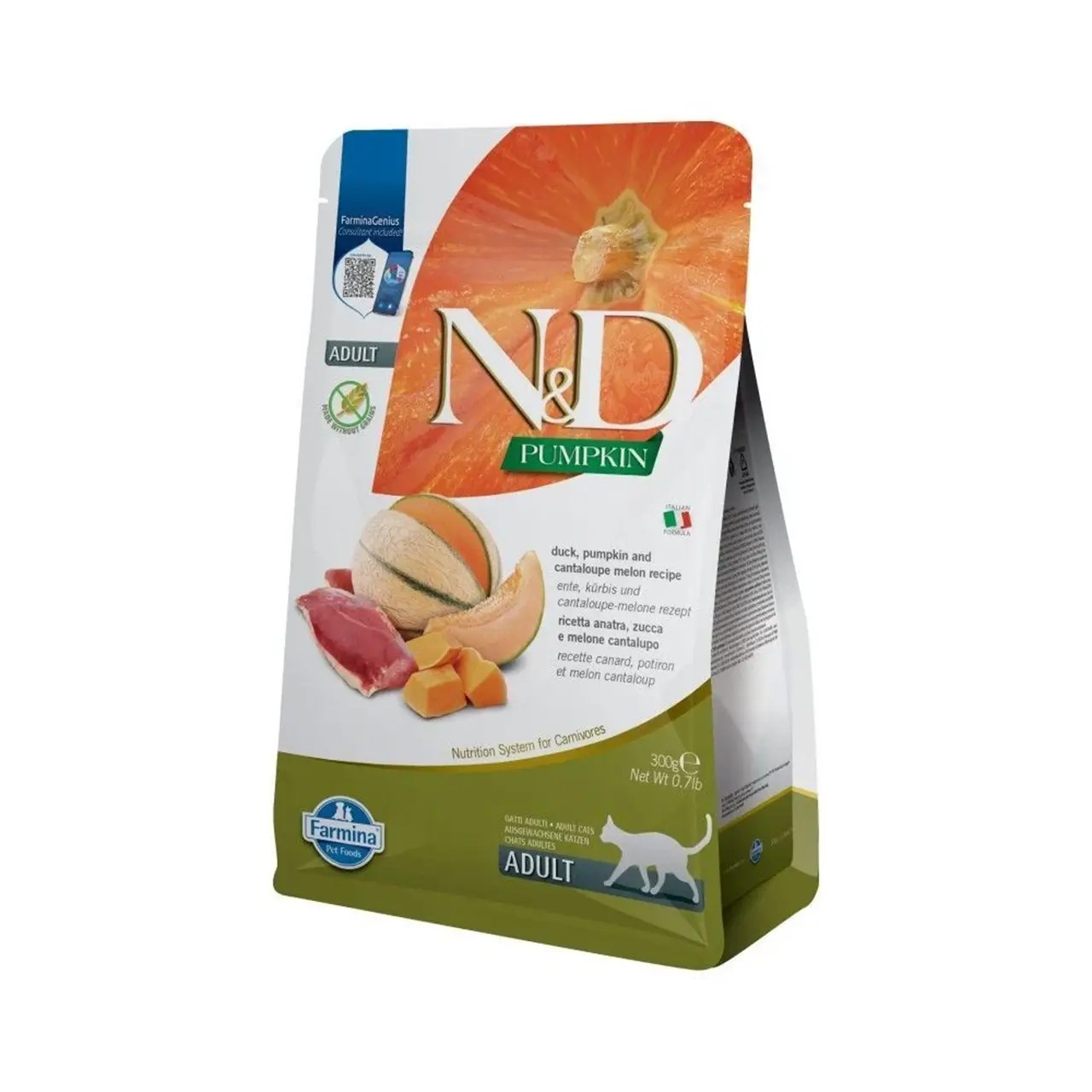 Сухий корм Farmina N&D Grain Free Pumpkin Adult для дорослих котів качка гарбуз та диня 300 г Сухий корм Farmina N&D Grain Free Pumpkin Adult для дорослих котів качка гарбуз та диня 300 г