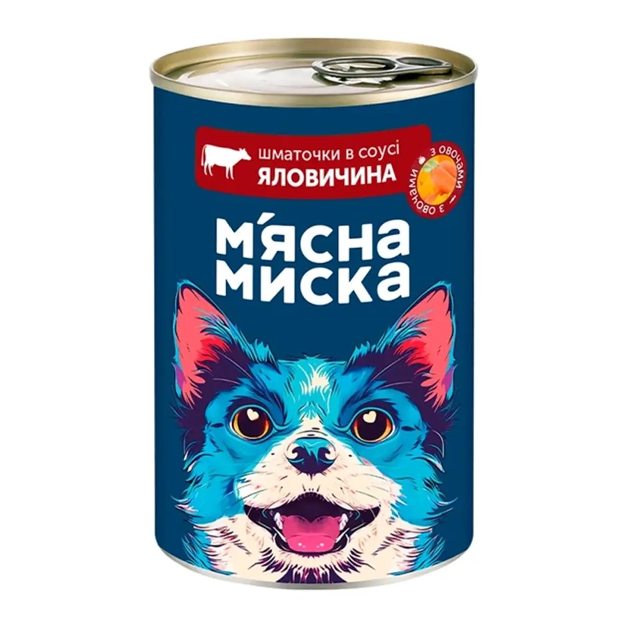 Вологий корм М'ясна миска шматочки в соусі яловичина з овочами 1240г Вологий корм М'ясна миска шматочки в соусі яловичина з овочами 1240г