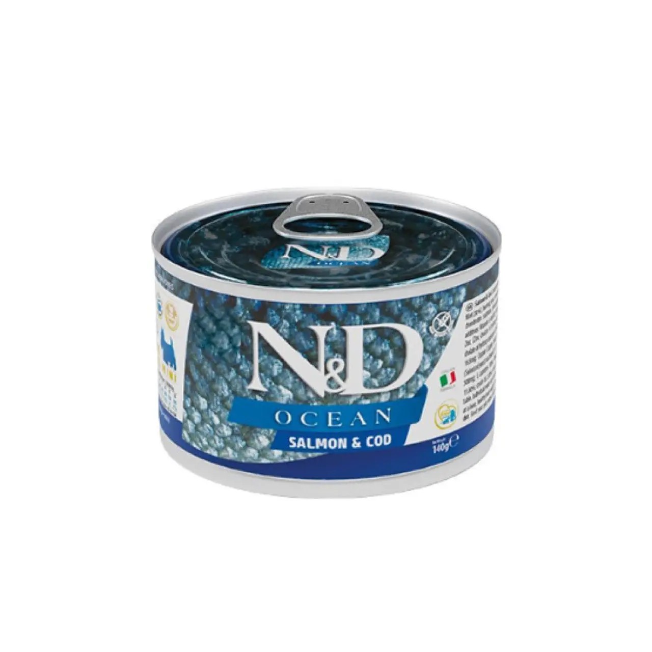 Вологий корм Farmina N&D Grain Free Mini Adult лосось та тріска 140 г Вологий корм Farmina N&D Grain Free Mini Adult лосось та тріска 140 г