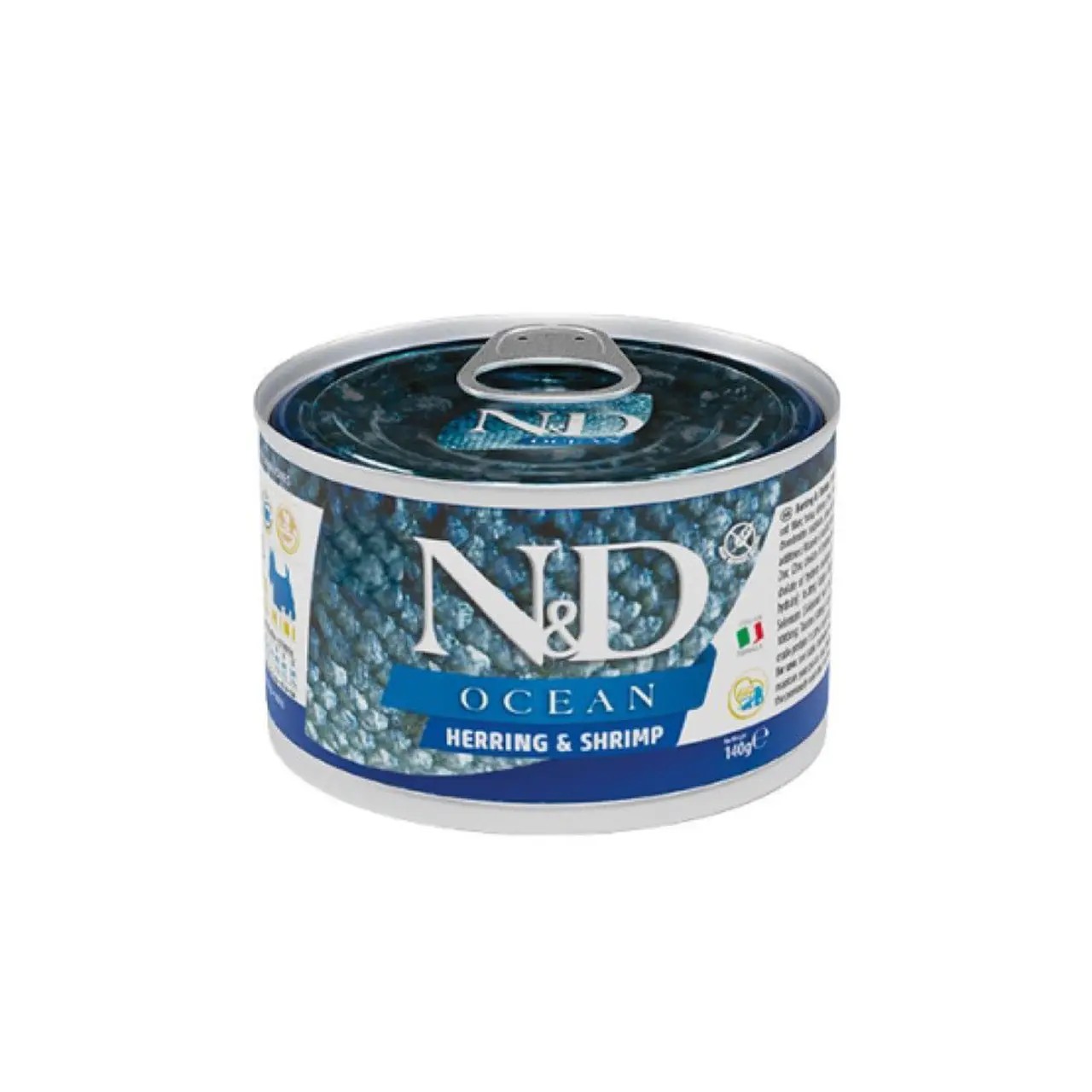 Вологий корм Farmina N&D Grain Free Mini Adult оселедець та креветка 140 г Вологий корм Farmina N&D Grain Free Mini Adult оселедець та креветка 140 г