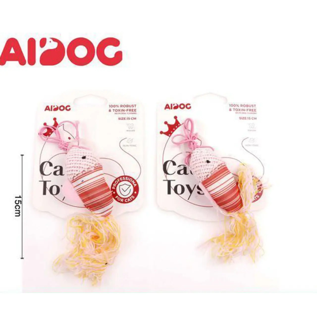 Іграшка для кота Aidog рибка з кільцем для витягування бавовна нитки 15 см Іграшка для кота Aidog рибка з кільцем для витягування бавовна нитки 15 см