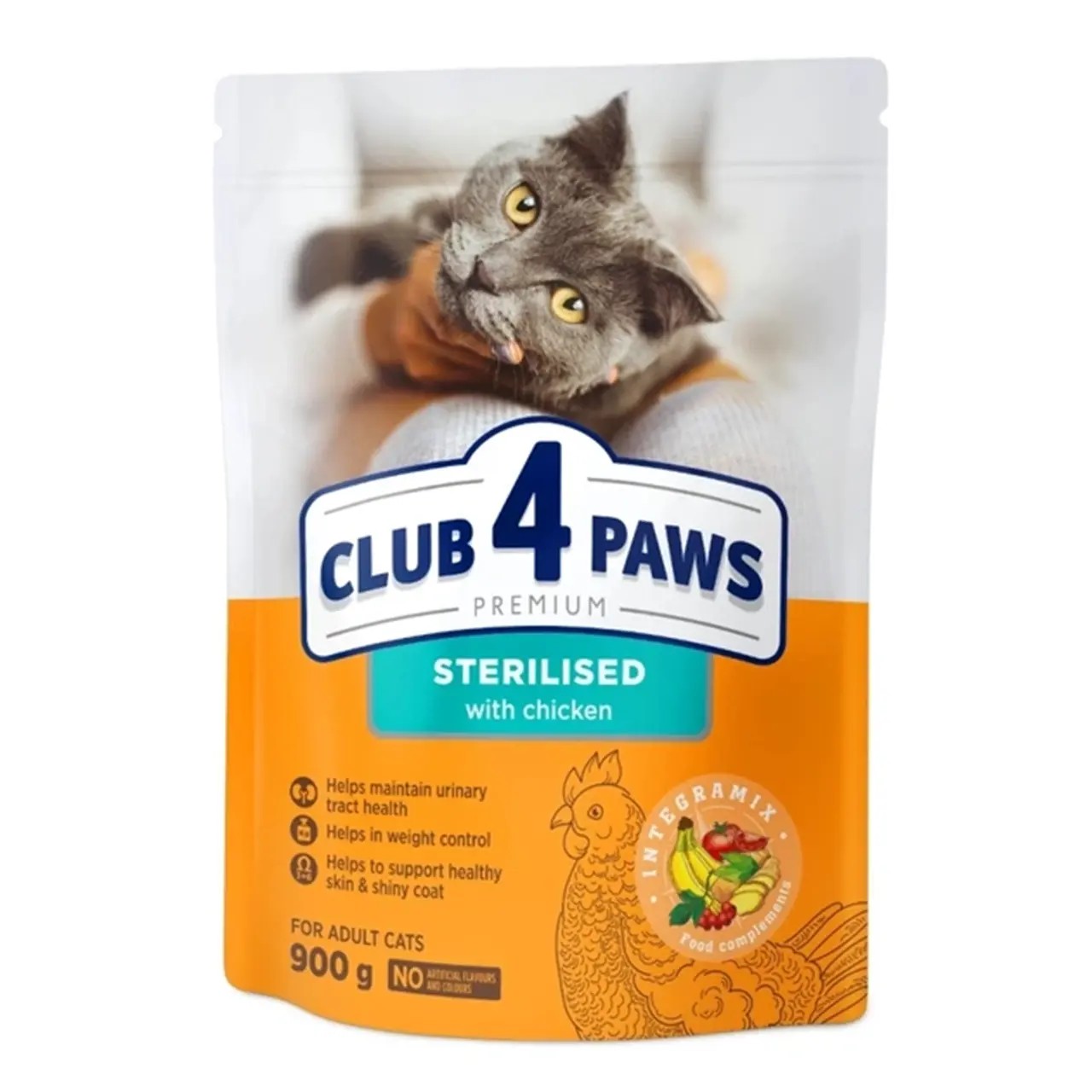 Сухий корм Club 4 Paws Sterilised з куркою 900 г Сухий корм Club 4 Paws Sterilised з куркою 900 г