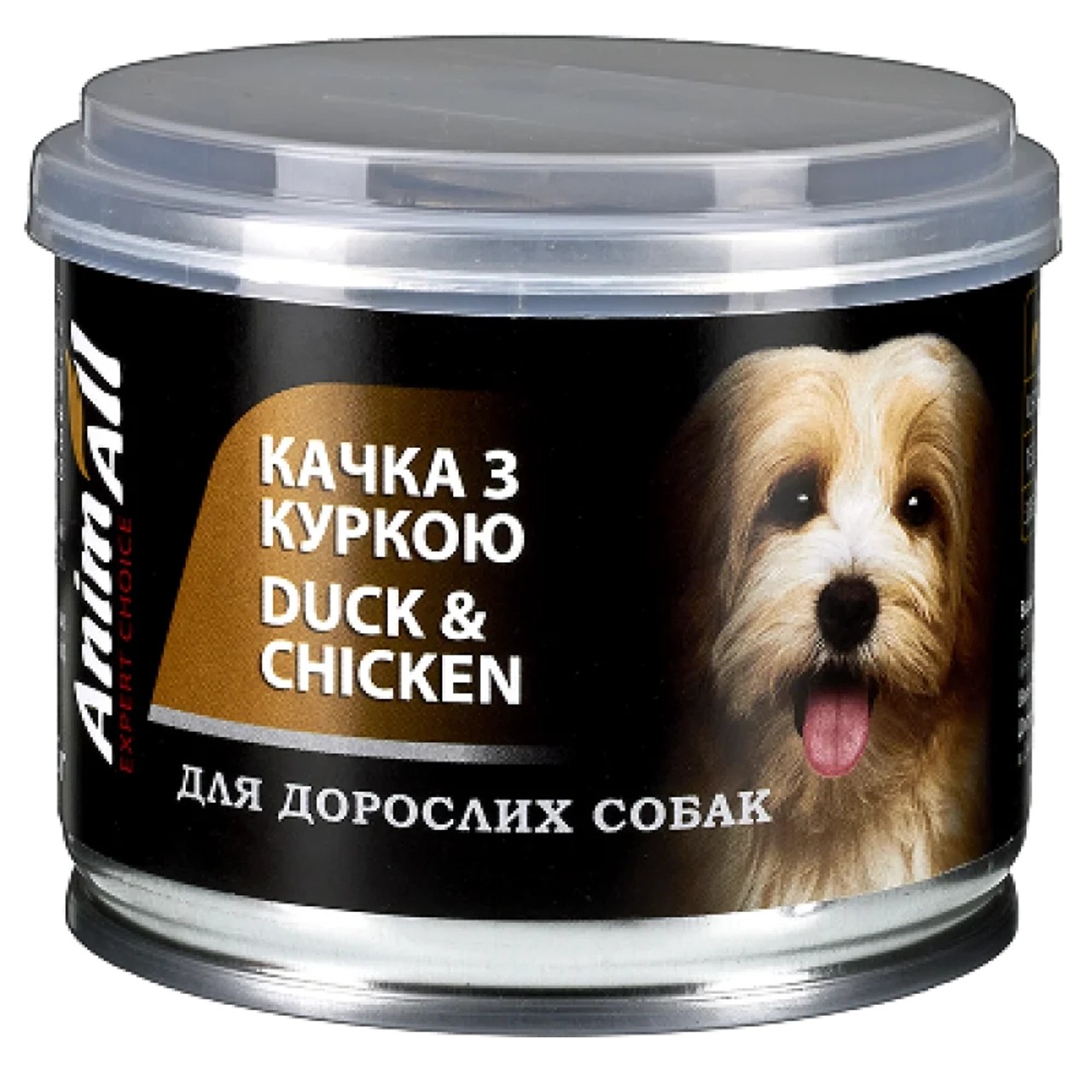 Корм вологий AnimAll для собак, качка з куркою в ніжному желе, 195 г Корм вологий AnimAll для собак, качка з куркою в ніжному желе, 195 г