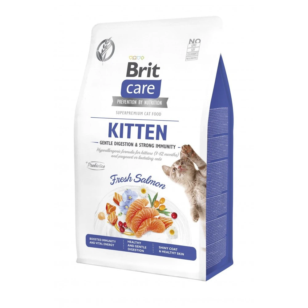 Сухий корм Brit Care Cat GF Kitten Gentle Digestion Strong Immunity з лососем для кошенят 400 г