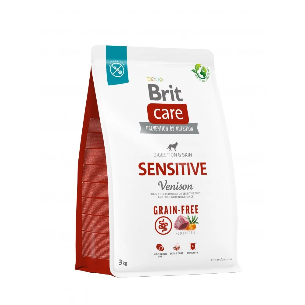 Корм сухий Brit Care Dog Grain-free Sensitive для собак з чутливим травленням з олениною 3 кг