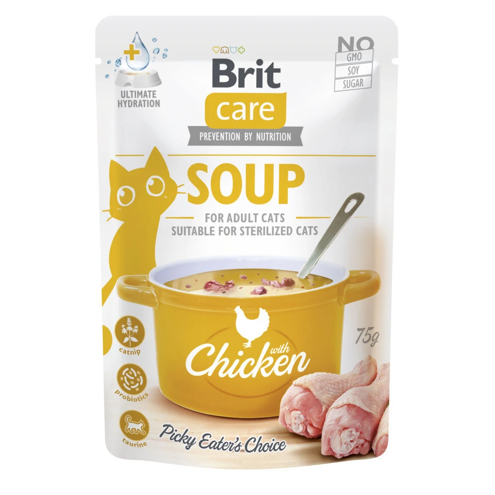 Корм вологий Brit Care Soup Chicken для котів суп з куркою 75 г