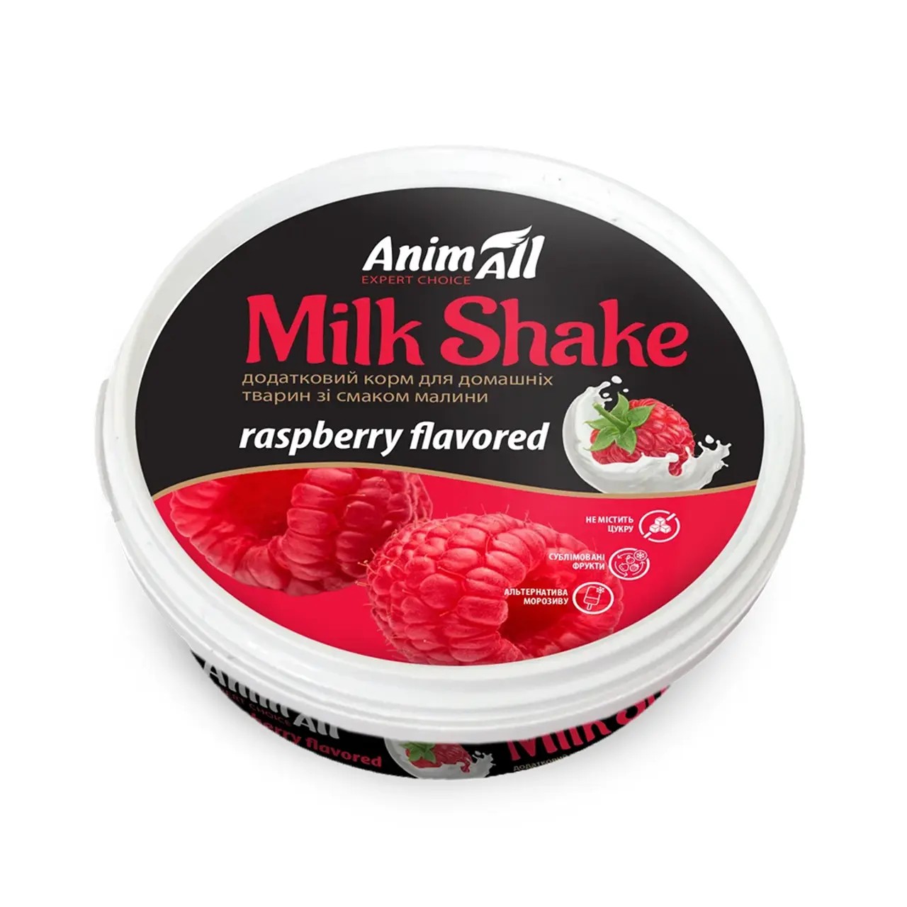 Додатковий корм AnimAll MilkShake для котів та собак зі смаком малини 30 г Додатковий корм AnimAll MilkShake для котів та собак зі смаком малини 30 г