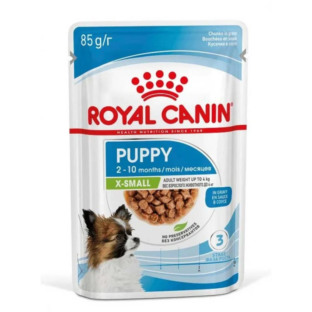 Вологий корм Royal Canin X-Small Puppy Gravy для цуценят з куркою 85 г