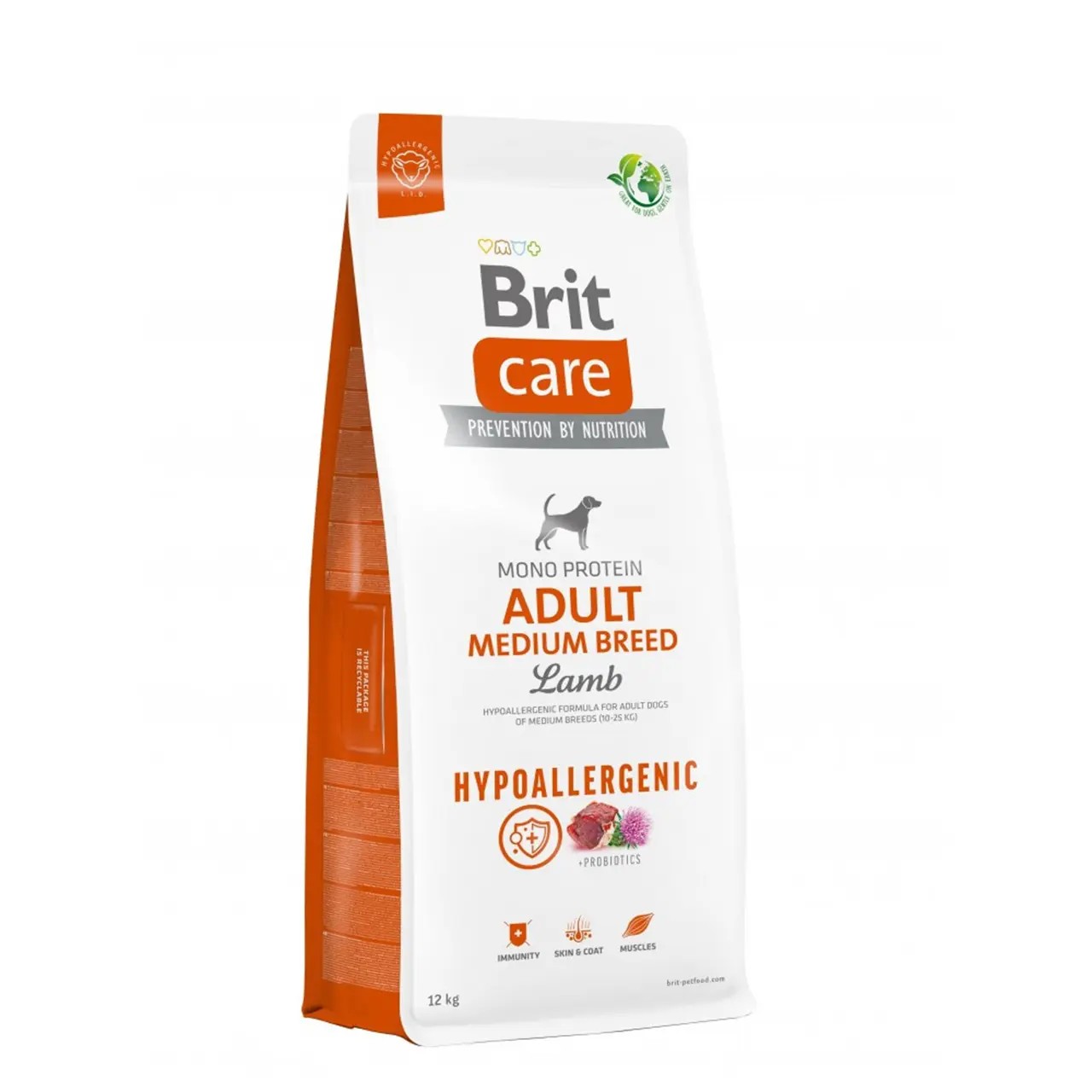 Сухий корм Brit Care Dog Hypoallergenic Adult Medium Breed для собак середніх порід гіпоалергенний з ягням 12 кг Сухий корм Brit Care Dog Hypoallergenic Adult Medium Breed для собак середніх порід гіпоалергенний з ягням 12 кг