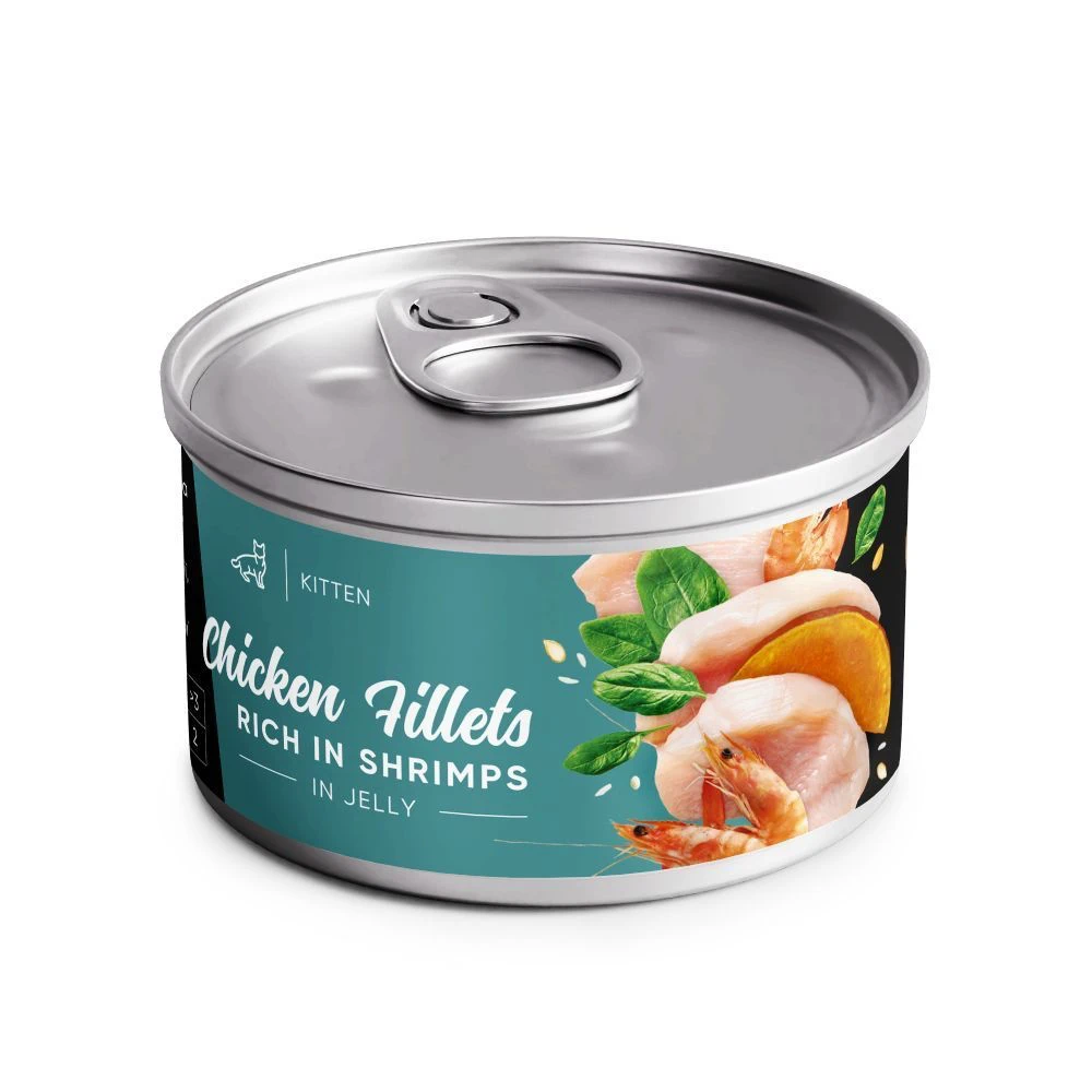 Вологий корм Savory Chicken Fillets rich in Shrimps in Jelly for Kittens для кошенят курка та креветка 70 г