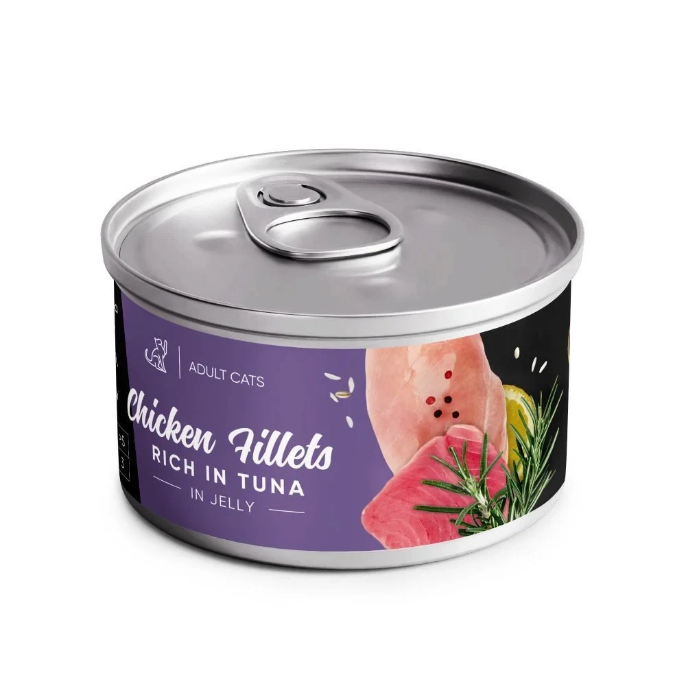 Вологий корм Savory Chicken Fillets rich in Tuna in Jelly for Adult Cats курка з тунцем 70 г