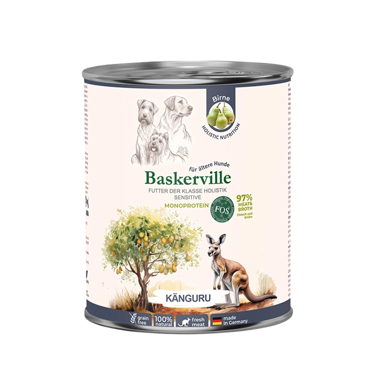 Вологий корм Baskerville Пребіо для дорослих собак кенгуру з грушею 800 г Вологий корм Baskerville Пребіо для дорослих собак кенгуру з грушею 800 г