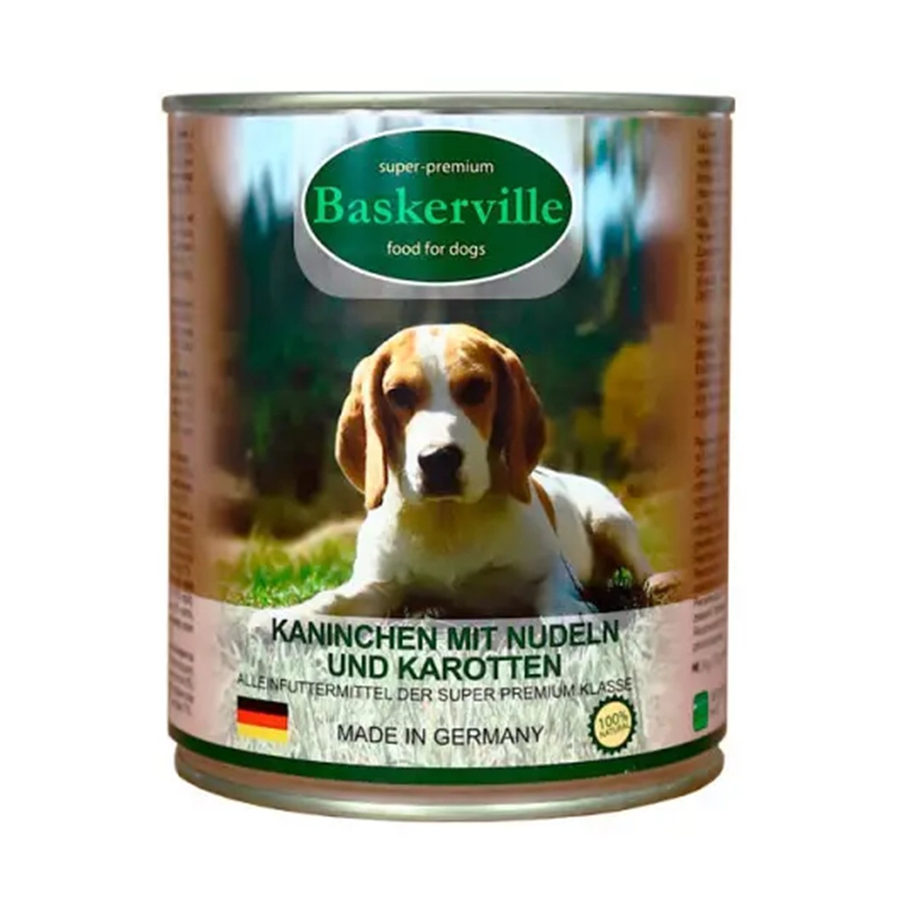 Вологий корм Baskerville для дорослих собак кролик з лапшою та морковою 800 г Вологий корм Baskerville для дорослих собак кролик з лапшою та морковою 800 г