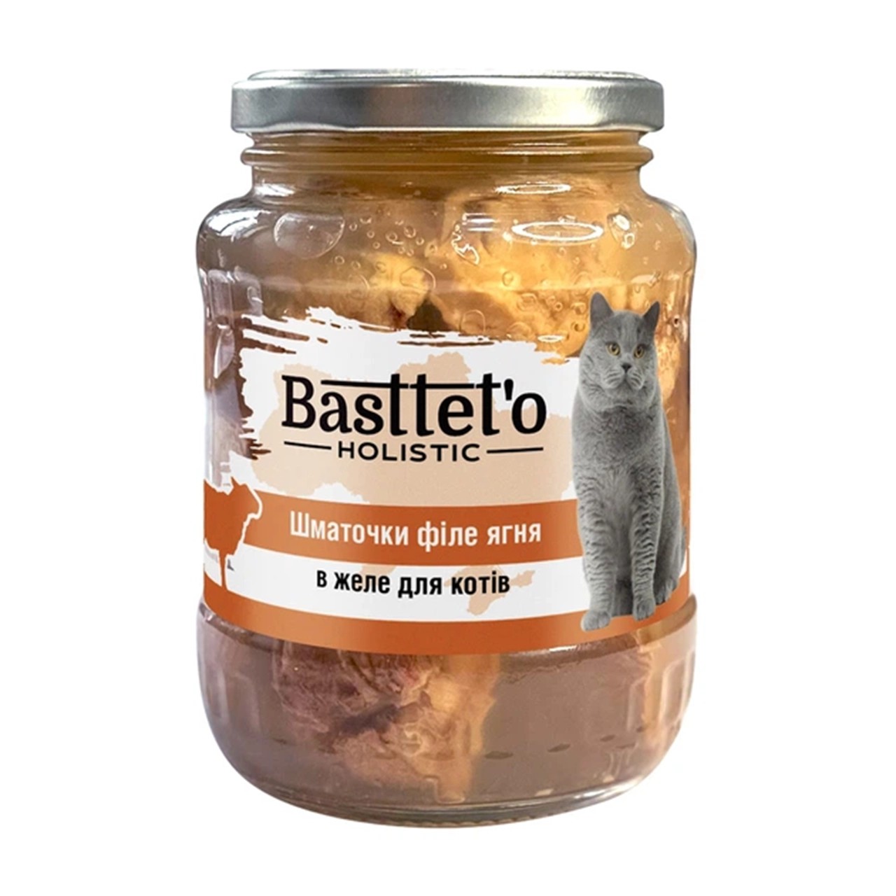 Вологий корм Basttet`o Holistic для дорослих котів філе ягня в желе 360 г Вологий корм Basttet`o Holistic для дорослих котів філе ягня в желе 360 г